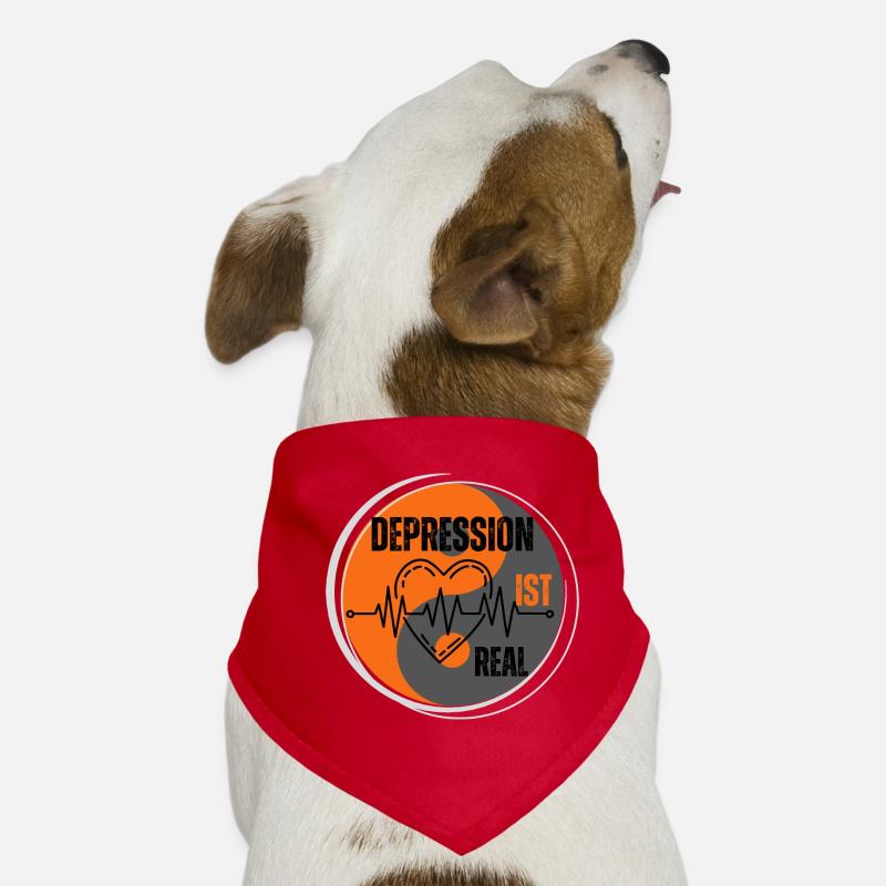 Depression ist Real Hunde-Bandana
