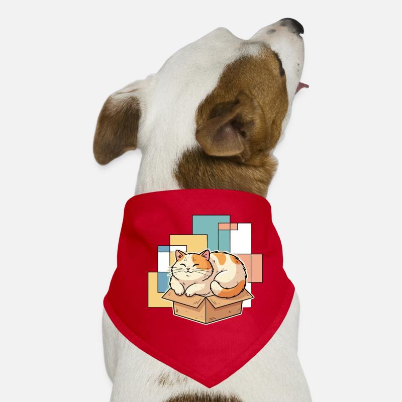 Cat happiness in a box Dog Bandana