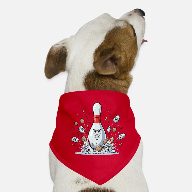 Explodierender Bowling-Pin Cartoon Hunde-Bandana
