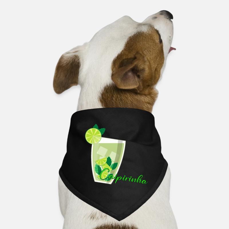Caipirinha Glas mit Limetten Mint Hunde-Bandana