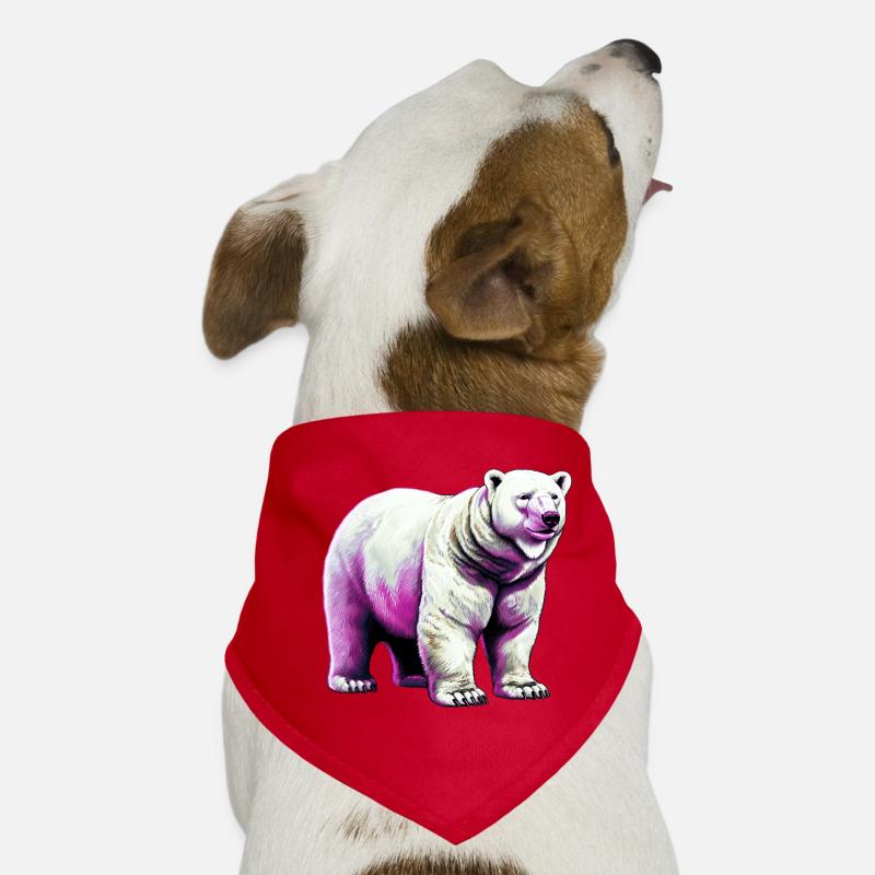 Weißer Eisbär Hunde-Bandana