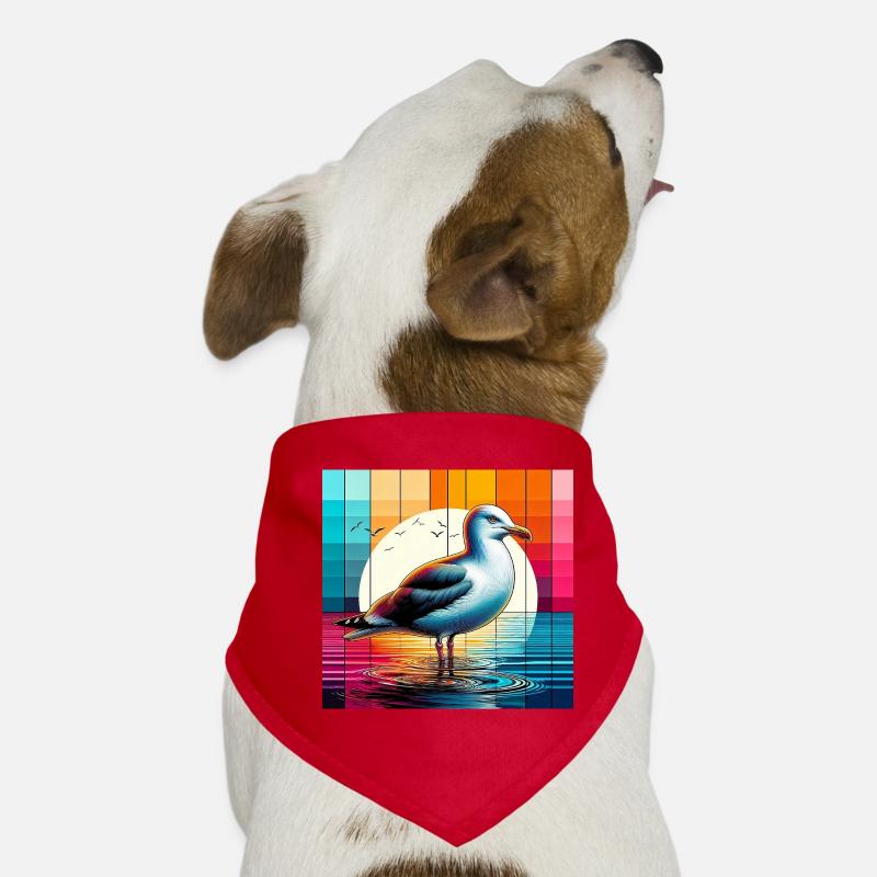 Möwe - Hunde-Bandana - Rot