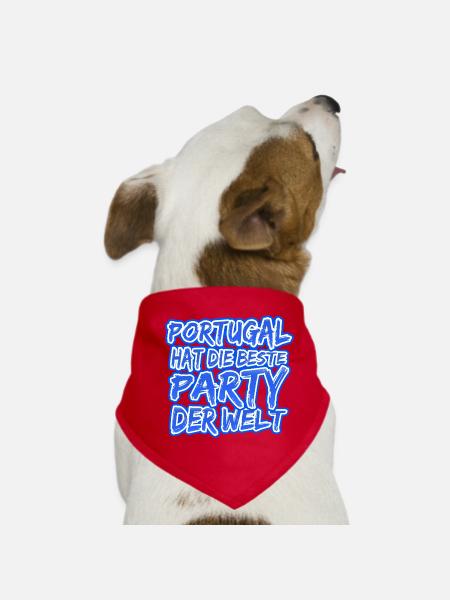 Urlaub Portugal - Hunde-Bandana - Rot - Vorne