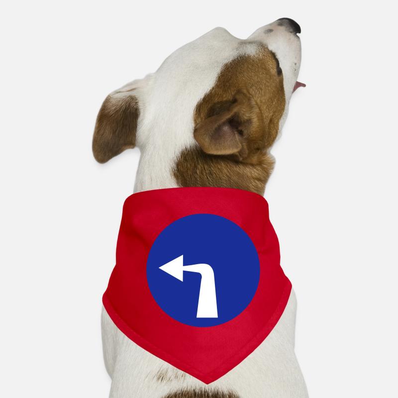 links abbiegen Schild Verkehr Geschenk Auto Idee Hunde-Bandana