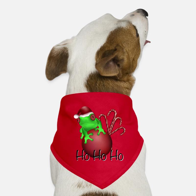 Santa Claus frog prince candy canes Nicholas Dog Bandana