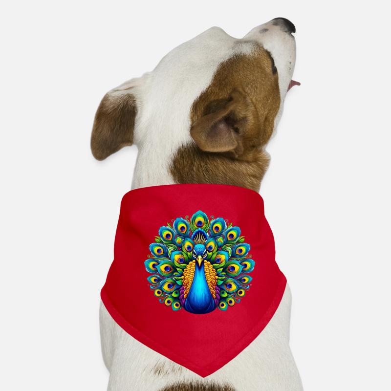 Pfau Hunde-Bandana