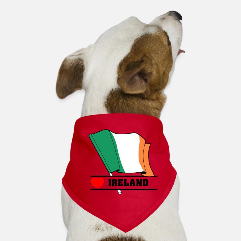 Ireland Flag with Heart Dog Bandana