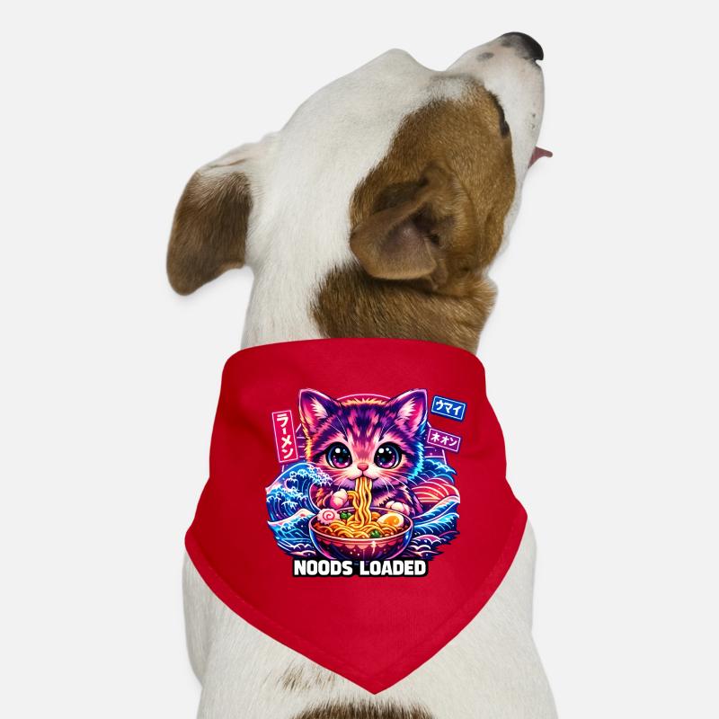 Nouilles ramen au chat néon Bandana pour chien