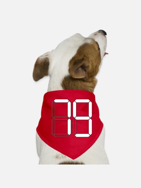 NUMÉRO 79 Soixante-dix-neuf Cadeau Digital - Bandana pour chien - rouge - Devant