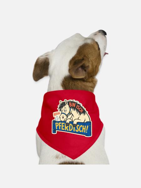 Völlich Pferdisch - Hunde-Bandana - Rot - Vorne