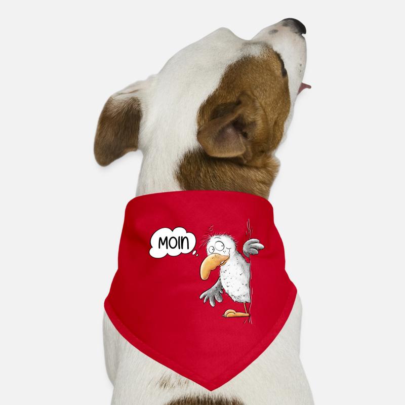 Moin Spruch Möwe Tiermotiv Hunde-Bandana