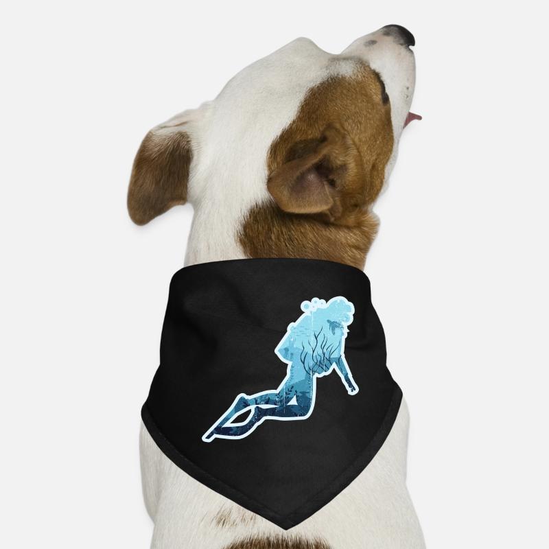Underwater Dreamscape Illustration Dog Bandana
