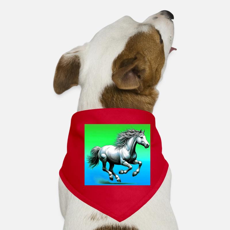 cheval - Bandana pour chien - rouge