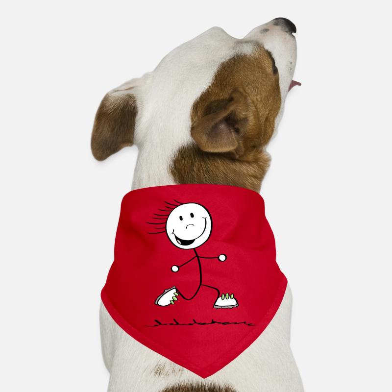 Running stick figure - runner - jogging Dog Bandana