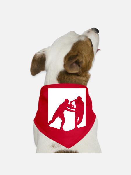 Un simple rugby - Bandana pour chien - rouge - Devant