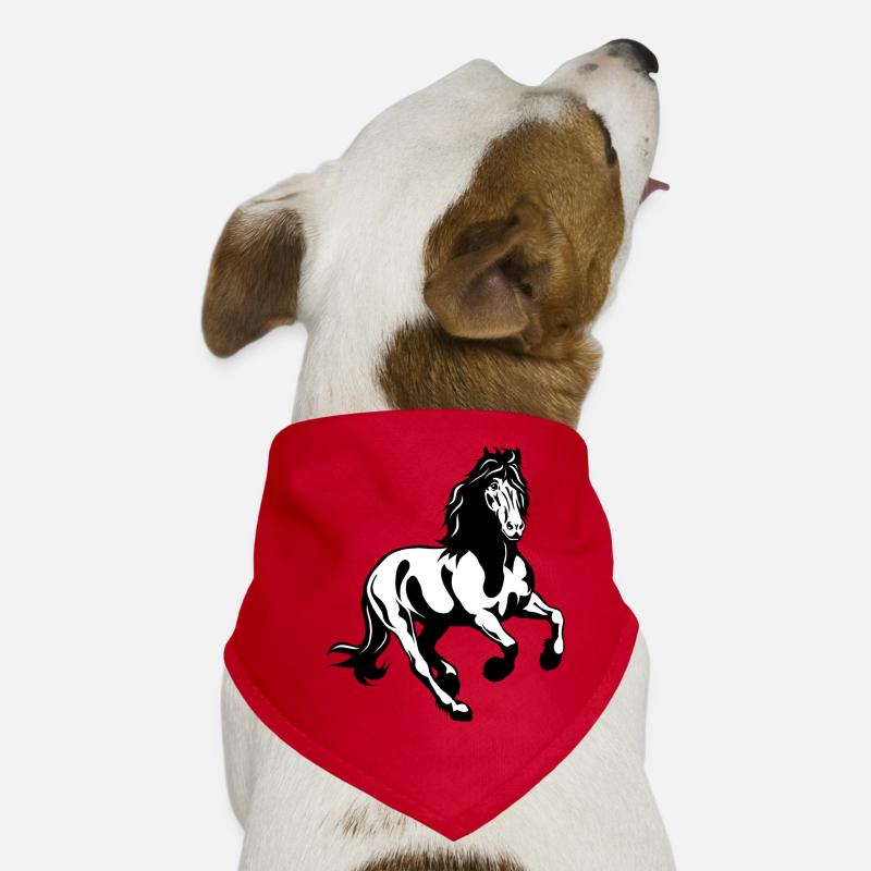 Friesian stallion galloping Dog Bandana