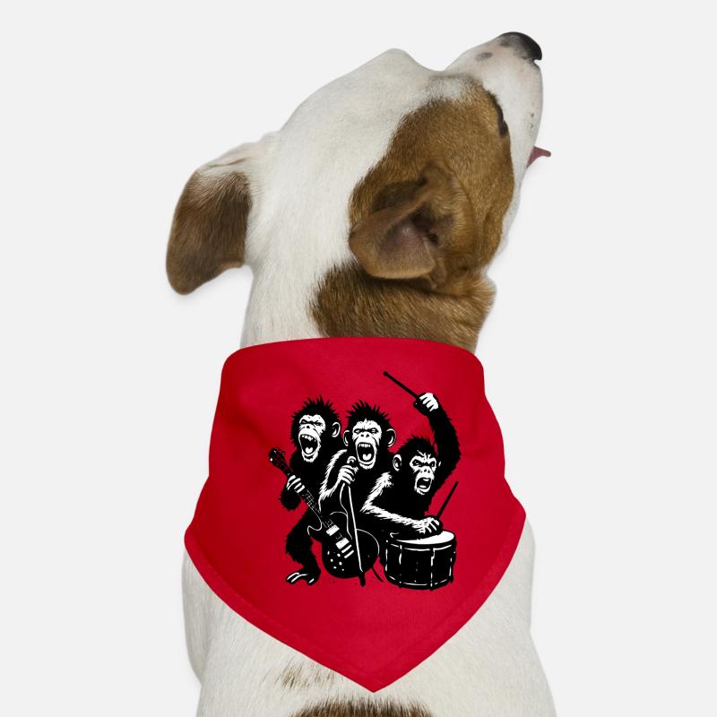 Expressive Monkey Rock Band | The Monkey Dance Dog Bandana