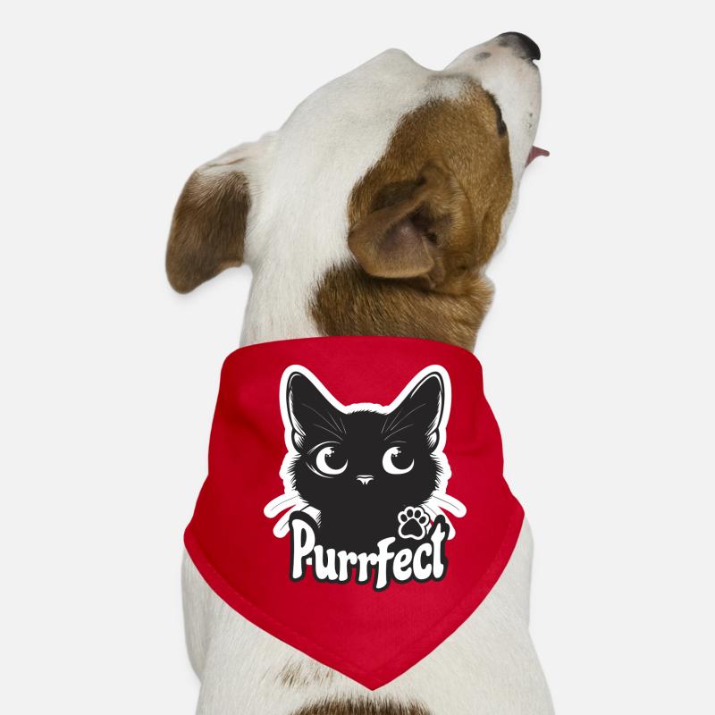 Chats Maman Kitty Chat Chat Chat Amour - Bandana pour chien - rouge