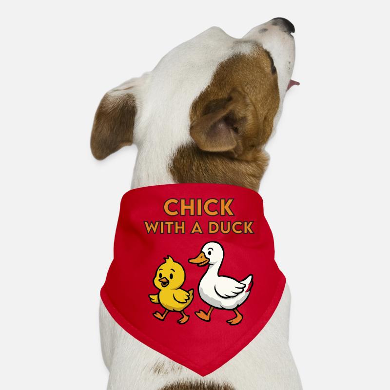 Küken mit einer Ente Hunde-Bandana