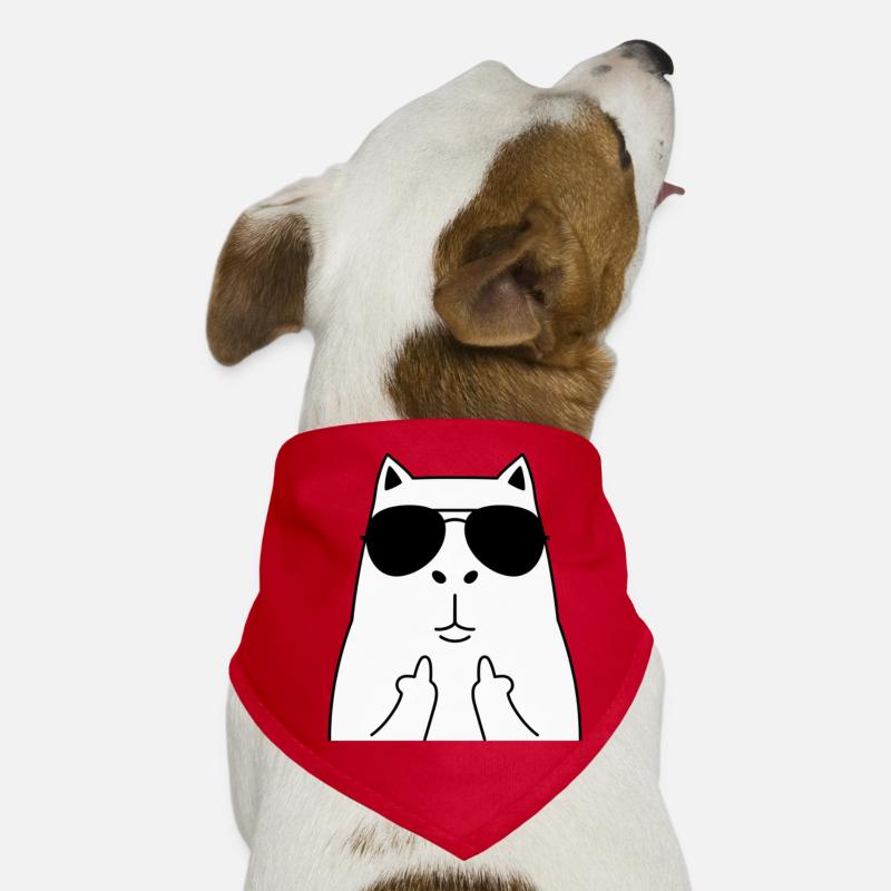Visage de chat avec des lunettes de soleil Bandana pour chien
