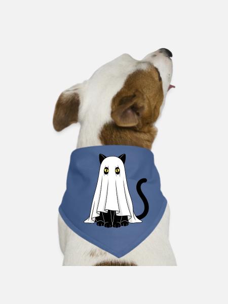 Ghost Cat Veil Ghost - Dog Bandana - red - Front