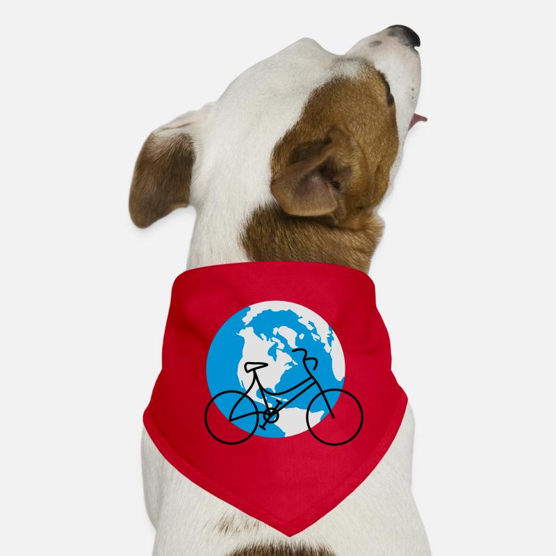Earth with bicycle Dog Bandana