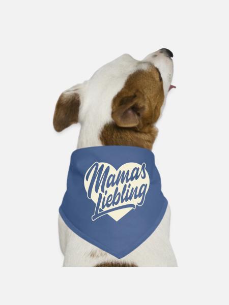 Mamas Liebling Herz Schrift - Hunde-Bandana - Rot - Vorne