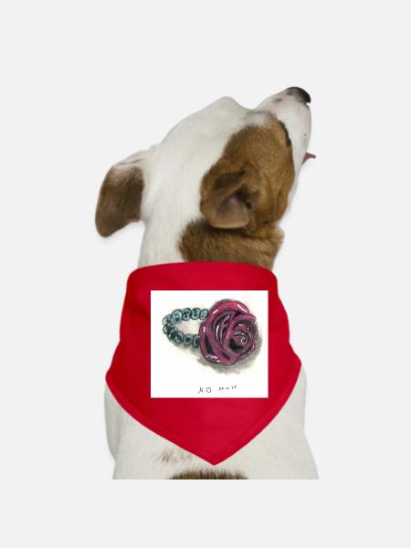 Rose Bracelet - Bandana pour chien - rouge - Devant