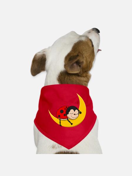 Coccinelle - Bonne nuit - Bandana pour chien - rouge - Devant