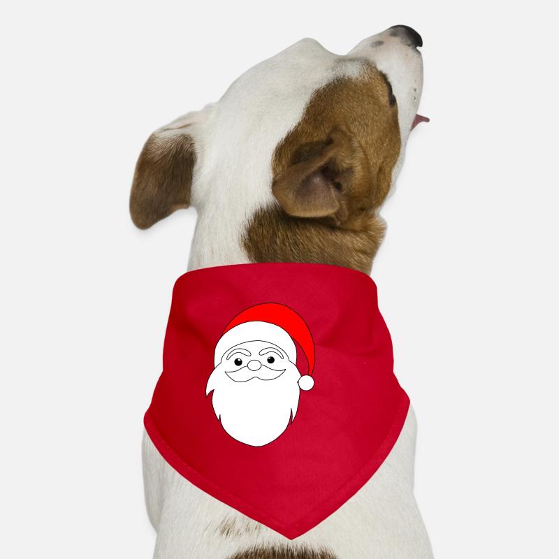 Weihnachtsmann Linienkunst Hunde-Bandana