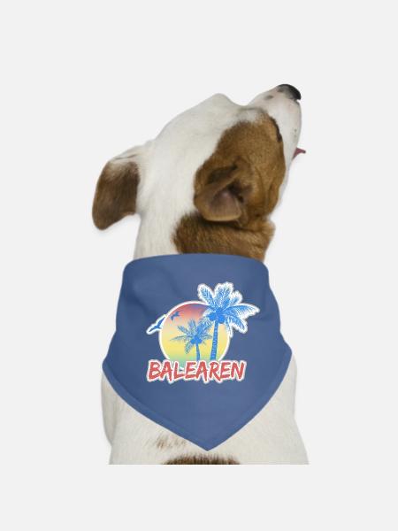 Balearic Islands Holidays - Dog Bandana - red - Front