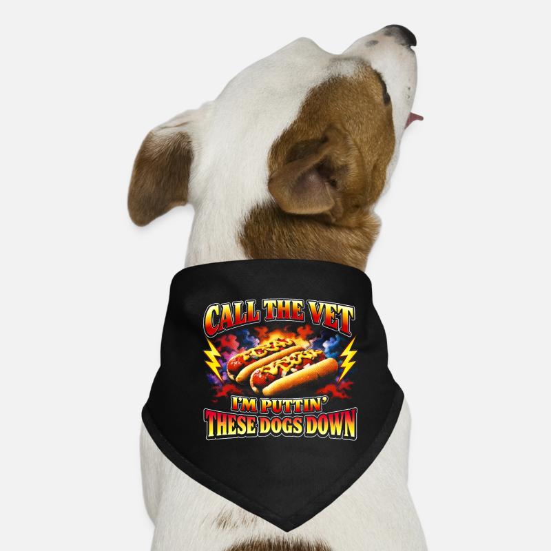 Ruf den Tierarzt an, ich lasse diese Hunde einschl Hunde-Bandana