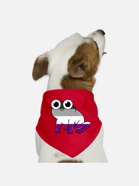 Frog Ace Pride - Dog Bandana - red - Front
