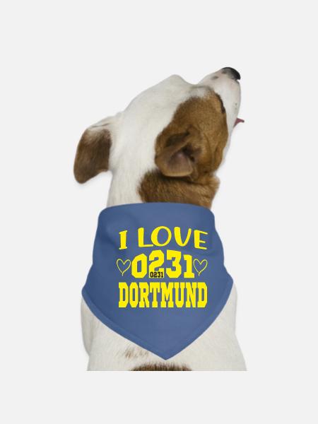 I Love Dortmund: Dortmund Fan-Ich bin Dormund Fan - Hunde-Bandana - Rot - Vorne