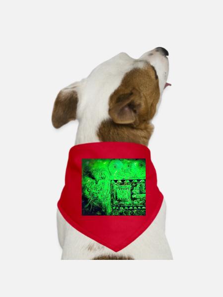 Afghanischer Traum - Hunde-Bandana - Rot - Vorne