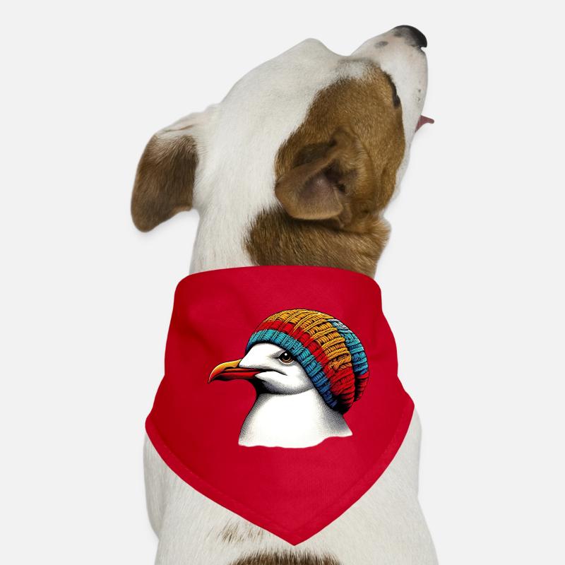 Möwe - Hunde-Bandana - Rot