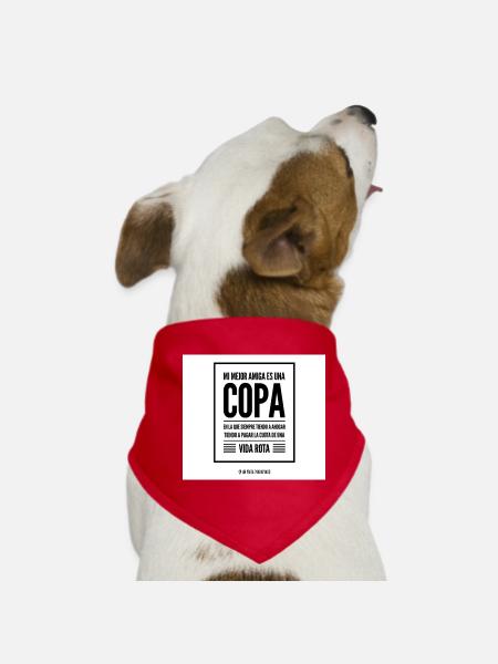 My Cup: Broken Life and Friendship - Dog Bandana - red - Front
