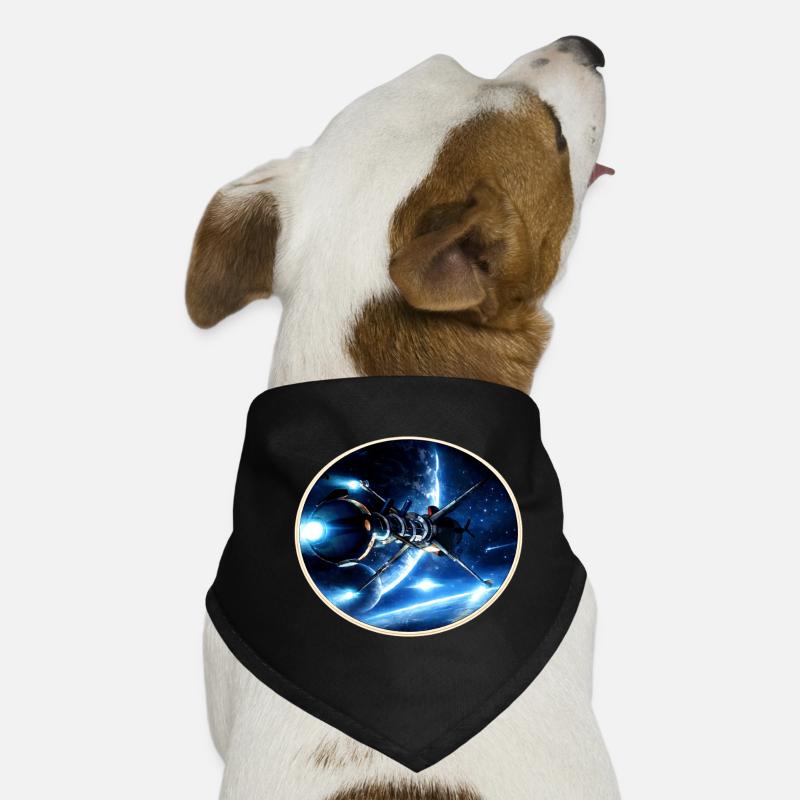 The Comet - Retro Space Emblem – 8-Bit Starship Dog Bandana