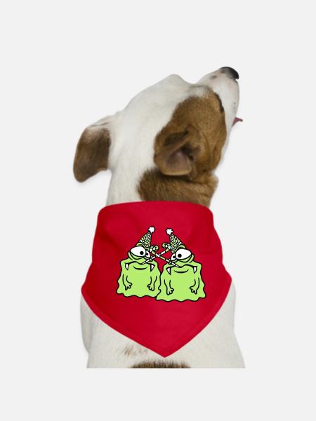 2 friends team couple birthday alone lonely mourning - Dog Bandana - red - Front