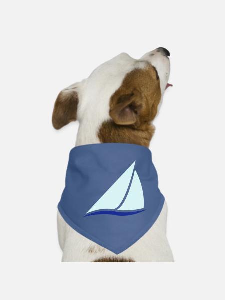 Sailing Boat Logo - Bandana pour chien - rouge - Devant