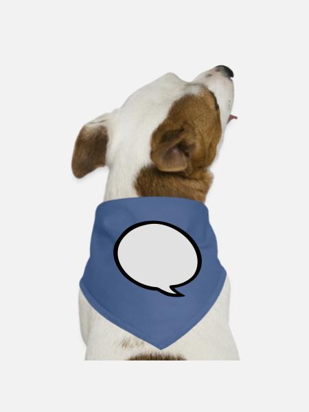 speech bubble - Dog Bandana - red - Front