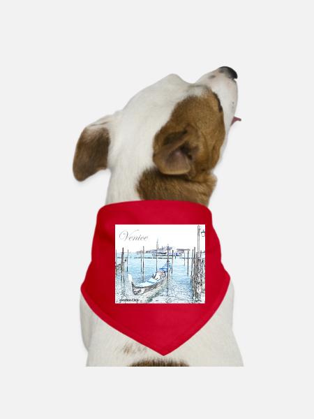 Venedig Gondel Italien - Hunde-Bandana - Rot