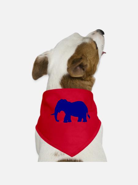 Éléphant - Bandana pour chien - rouge - Devant