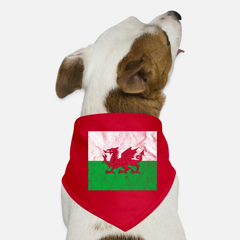 Drapeau du Pays de Galles Vintage Bandana pour chien