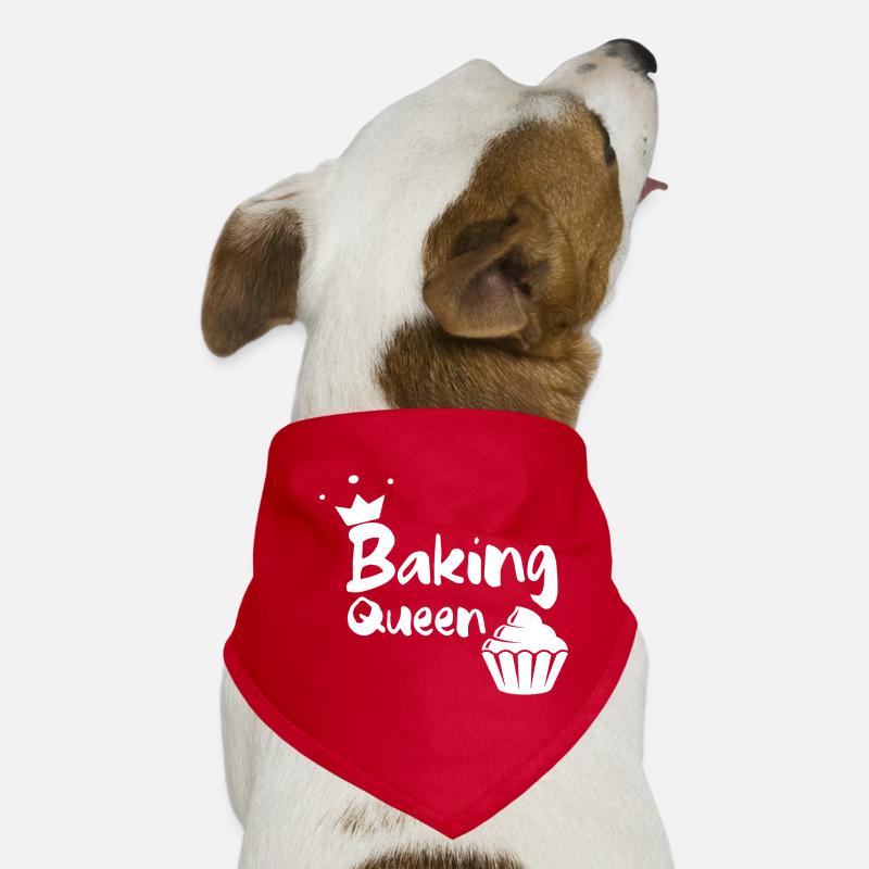 Baking Queen funny humor cupcake gift Dog Bandana