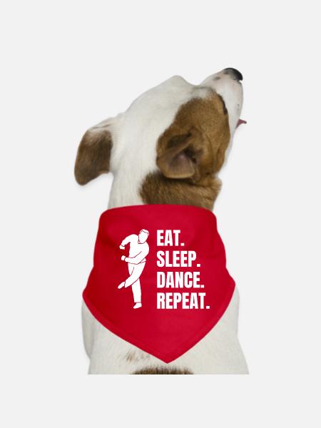 Dancer Dance Teacher Gift Dancing Dance Sport Hobby - Dog Bandana - red - Front