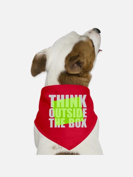 Green Think outside - Dog Bandana - red - Front