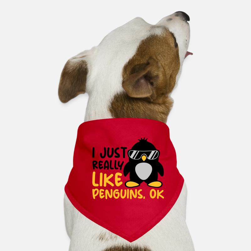 I just like penguins Dog Bandana