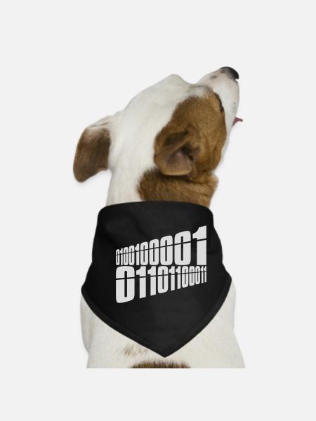 Binär Code Programm Sprache - Hunde-Bandana - Schwarz - Vorne