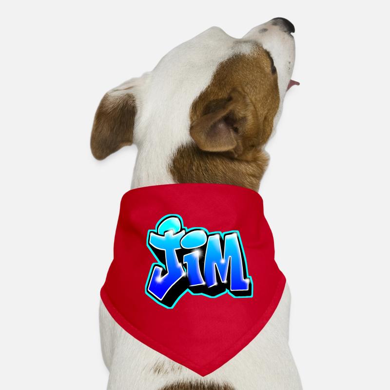 GRAFFITI NAME JIM Bandana pour chien